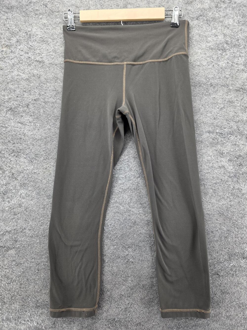 Athleta Capri Leggings Womens Small Brown High Rise Yoga Stretch Athletic Pants